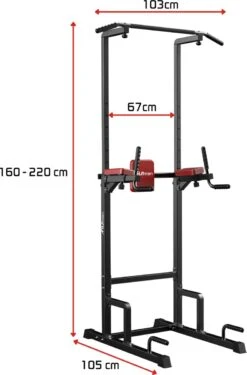 Pull Up Station - Train Diverse Spiergroepen Thuis Met Een Krachtstation - Power Tower - Pull Up Rack - Pull Up Bar - Zwart -Merkloos Winkel 791x1200 12