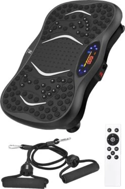 Nuvance - Trilplaat Fitness - Met Bluetooth Speaker - Incl Stretchbands - Voor Benen En Bloedsomloop - Trainingsapparatuur Voor Uithoudingstraining