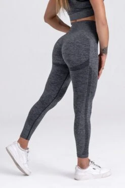 Mives® Sportlegging En Top - Yoga - Fitness Set - Scrunch Butt - Dames Legging - Sportkleding - Fashion Legging - Broeken - Gym Sports - Legging Fitness Wear - High Waist - GRIJS - Maat M - BRA -Merkloos Winkel 799x1200 16