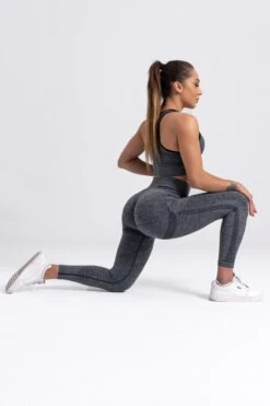 Mives® Sportlegging En Top - Yoga - Fitness Set - Scrunch Butt - Dames Legging - Sportkleding - Fashion Legging - Broeken - Gym Sports - Legging Fitness Wear - High Waist - GRIJS - Maat M - BRA -Merkloos Winkel 799x1200 17