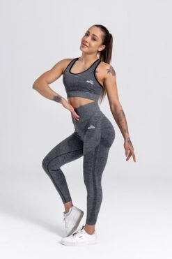 Mives® Sportlegging En Top - Yoga - Fitness Set - Scrunch Butt - Dames Legging - Sportkleding - Fashion Legging - Broeken - Gym Sports - Legging Fitness Wear - High Waist - GRIJS - Maat M - BRA -Merkloos Winkel 799x1200 20