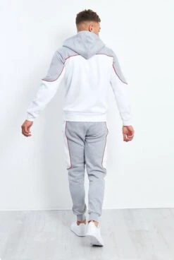 JC Blue Grijs Wit Trainingspak Heren – Trainingspakken Heren - Maat L -Merkloos Winkel 805x1200 5