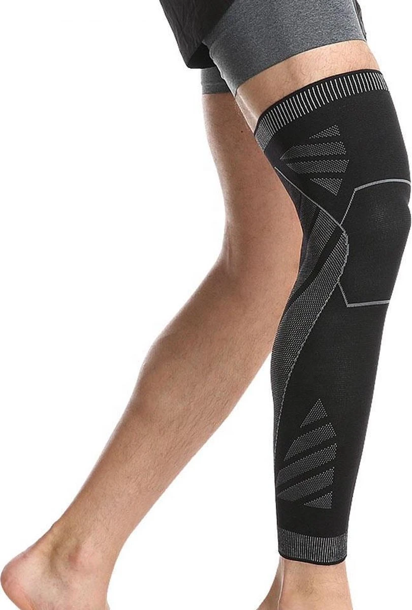 Compressie Brace Voor Benen - Been Verband - Elastische Bandage - Band - Strap - Sleeve - Kousen - Warmers - Anti-Blessure - Sport Ondersteuning - Zwart - Maat: Medium - 1 Stuk 7 Compressie Brace Voor Benen - Been Verband - Elastische Bandage - Band - Strap - Sleeve - Kousen - Warmers - Anti-Blessure - Sport Ondersteuning - Zwart - Maat: Medium - 1 Stuk - Afbeelding 5