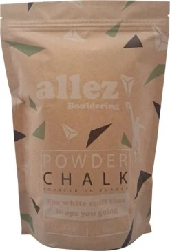 Allez! Bouldering | Magnesium Voor Boulderen | Pof | Klimmen | Turnen | Crossfit | 225 Gr | Poeder Structuur | Geen Additieven | Duurzaam Gewonnen Uit Zeewater