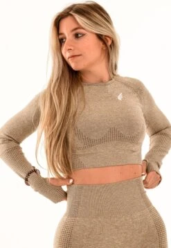 Vital Sportoutfit / Sportkleding Set Voor Dames / Fitnessoutfit Legging + Sport Top (beige) -Merkloos Winkel 828x1200 13