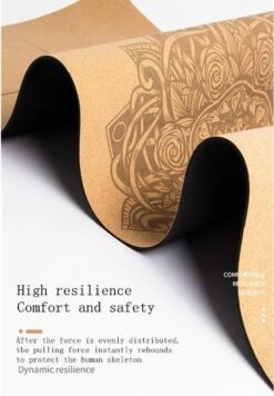 Merkloos TDR - Yoga Mat Met Tas- Natuurlijk Kurk En TPE - Vrij Van Schadelijke Stoffen, Hypoallergeen En 100% (biologisch) Afbreekbaar - Zeer Geschikt Voor Yin Yoga En Kundalini Yoga Met Draagtas En Draagband- 183x66x0,5 Cm - Mandala Bloem -Merkloos Winkel 833x1200 13