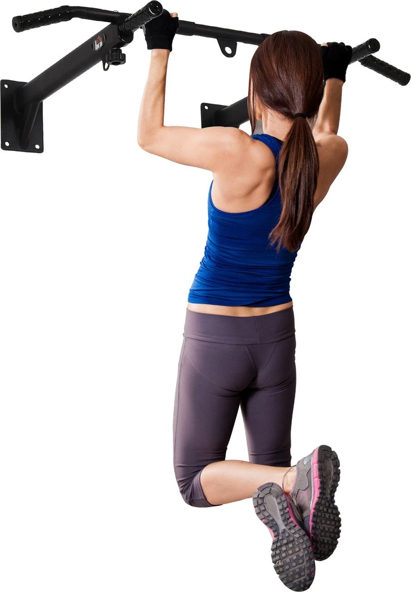 HOMCOM Klimrekstang Optrekstang Wandmontage Horizontale Beugel Met Ogen Voor Bokszak Staal A91-089 3 HOMCOM Klimrekstang Optrekstang Wandmontage Horizontale Beugel Met Ogen Voor Bokszak Staal A91-089