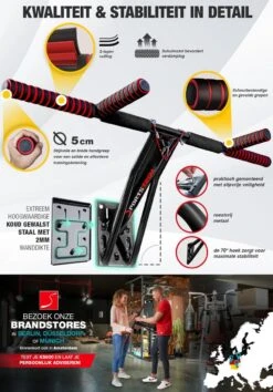 Optrekstang - Incl. Handige Rugzak Voor Transport - Op Boom Muur - Pull Up Bar - E-book Sportstech KS700 -Merkloos Winkel 837x1200 20