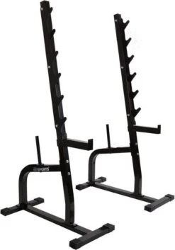 ScSPORTS® Squat Rack - Squat Rek - Halterstandaard - Tot 200 KG Belastbaar - Haltersteunen