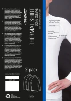 Avento Thermoshirt Lange Mouw - Heren - 2-Pack - Wit - Maat L -Merkloos Winkel 845x1200 2