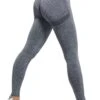 Merkloos Sportlegging Dames - Sportkleding Dames - Sportbroek Dames - Sportlegging - Push Up - Shape Legging -Tiktok Legging - Sportlegging Dames High Waist - Hardloopbroek Dames - Yoga Legging Dames - Donker Grijs Maat XL