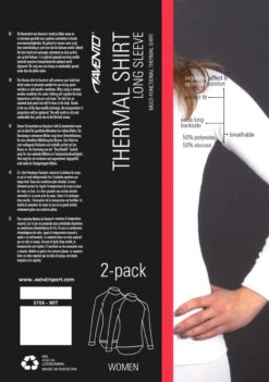 Avento Thermoshirt Lange Mouw Vrouwen - 2-Pack - Wit - Maat 38 -Merkloos Winkel 845x1200 4