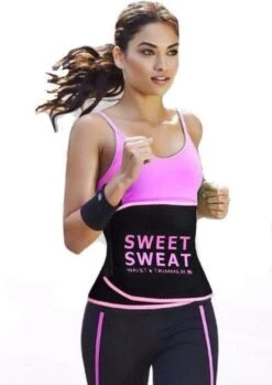 Sweet Sweat Waist Trimmer - Waist Trainer - Afslankband - Waist Shaper - Sauna Belt Roze | Size: Small -Merkloos Winkel 850x1200 10