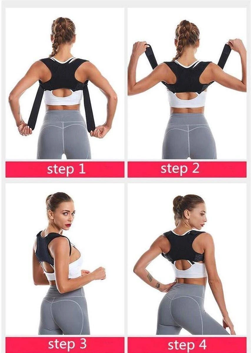 LOUZIR Premium Postuur Corrector RugBrace Houding Correctie Verstelbare 8 LOUZIR Premium Postuur Corrector RugBrace Houding Correctie Verstelbare - Afbeelding 6