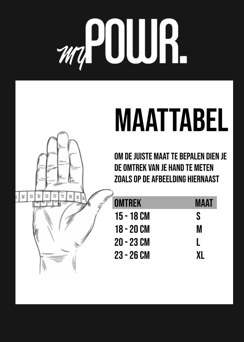 MYPOWR. Fitness Handschoenen Met Polsondersteuning - Wrist Wraps - Maat M 8 MYPOWR. Fitness Handschoenen Met Polsondersteuning - Wrist Wraps - Maat M - Afbeelding 6