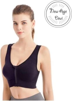 New Age Devi - Sportbeha Met Voorsluiting - Sport BH - Verstelbaar - Zwart - XL - Let Op! Valt Klein, Bestel Een Maat Groter. -Merkloos Winkel 859x1200 1
