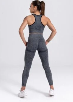 Mives® Sportlegging En Top - Yoga - Fitness Set - Scrunch Butt - Dames Legging - Sportkleding - Fashion Legging - Broeken - Gym Sports - Legging Fitness Wear - High Waist - GRIJS - Maat M - BRA -Merkloos Winkel 867x1200 8