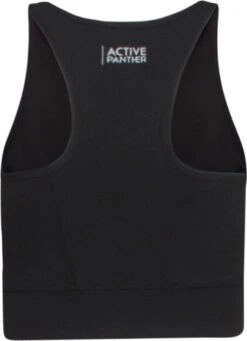 Active Panther T-shirt Jessy Tanktop Solid Black, Tanktop Voor Dames, Mouwloos, Sportbeha, Rouwen Hoge Hals Lange Sport Beha Racerback Crop Top Yoga Tanktop Met Ingebouwde Beha -Merkloos Winkel 868x1200 16