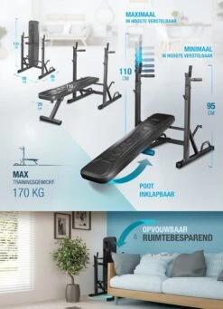 Sportstech BRT300 - Innovatieve Halterbank - Houder Voor Gewichten - Opklapbaar - Antislip -Merkloos Winkel 870x1200 4