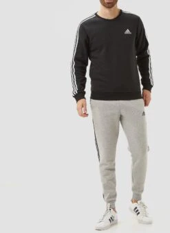 Adidas Essentials 3-Stripes Fleece Sweater Zwart Heren - Maat L -Merkloos Winkel 875x1200 12