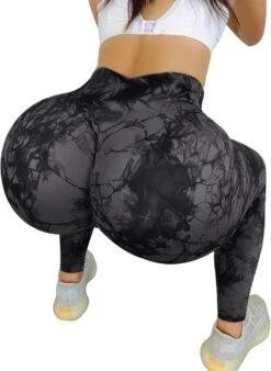 Wow Peach Marble Zwart Legging L | TikTok Legging | Dames |Butt Lifting |TikTok Broek |TikTok Yogapants |Fitness | Sporten | -Merkloos Winkel 876x1200 12