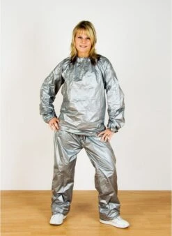 Zweetpak - Sauna Pak - Sauna Suit - Zweetpak Heren - Zweetpak Dames - 2 Delig - Zilver -Merkloos Winkel 878x1200 11