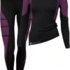 Dames Sportset - Thermo - Sportshirt Met Lange Mouwen - Sportlegging Lang - Quick Dry - Zwart/Roze - Maat S/M -Merkloos Winkel 889x1200 1