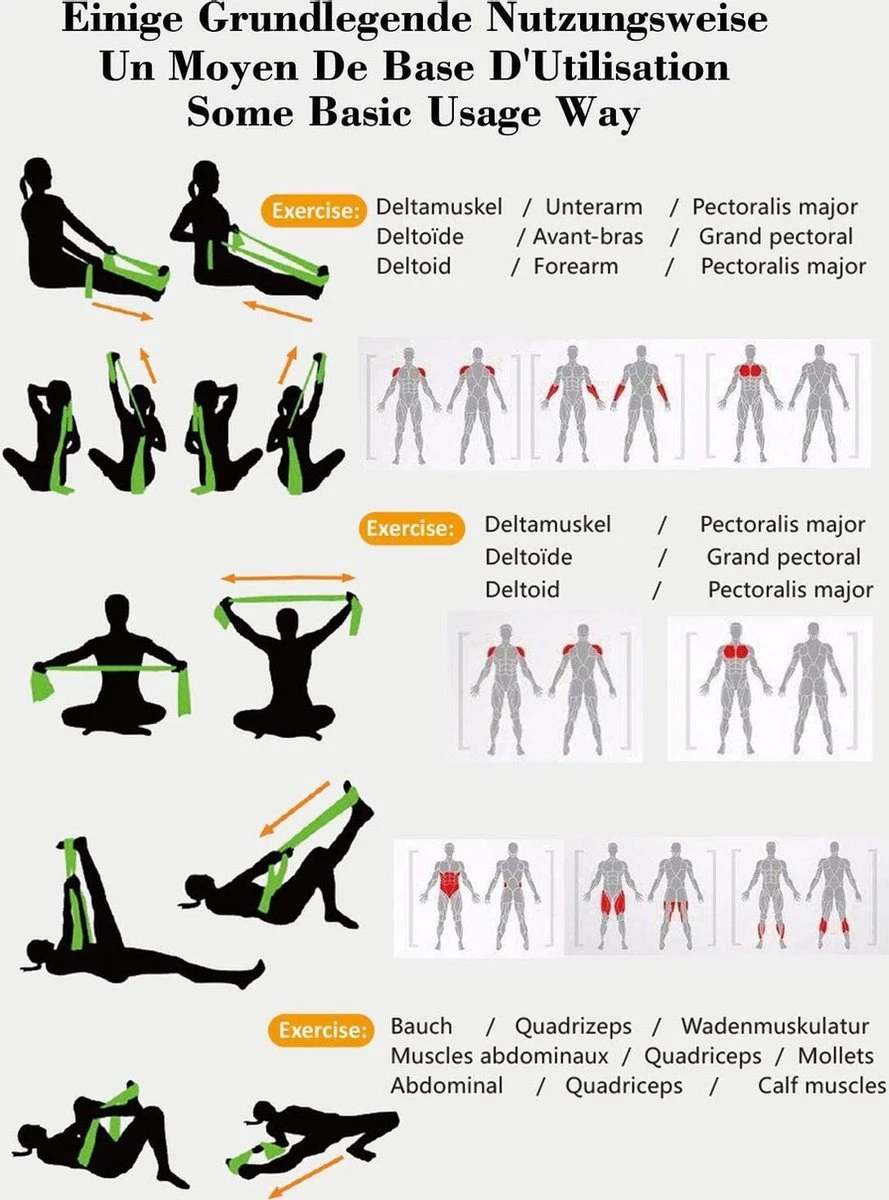 Merkloos Professionele - Yoga - Elastische Latex - Weerstandbanden Set 3 Stuks I-Wannahave 4 Merkloos Professionele - Yoga - Elastische Latex - Weerstandbanden Set 3 Stuks I-Wannahave - Afbeelding 2