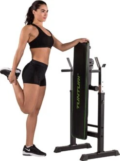 Tunturi WB20 Halterbank - Fitnessbank - Trainingsbank - Utility Bench - Opklapbaar - Bankdrukbank - Kleur: Zwart -Merkloos Winkel 895x1200 16