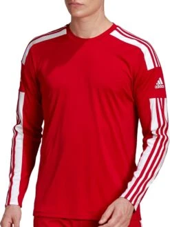 Adidas Squadra 21 Voetbalshirt Lange Mouw Heren - Rood / Wit | Maat: L