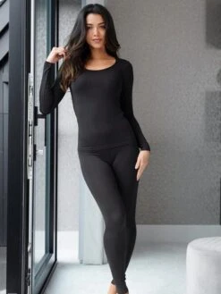 Thermo Ondergoed Dames - Set - Shirt En Broek - Zwart - M -Merkloos Winkel 900x1200 71