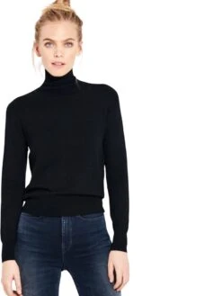 Hoogkwalitatieve Dames Thermo Shirt / Col Trui / Turtleneck Shirt | Warmte Trui / Warmhoudende Shirt | Zwart - M/L