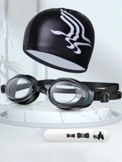 Cynergie - Zwem Accessoires - 6 Delig - Badmuts - Zwembril - Neusklem Zwemmen - Neusknijper - Duikbril - Met Opbergdoosje - Zwembrillen Volwassenen En Kinderen -Merkloos Winkel 901x1200 2