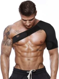 WiseGoods - Schouderbrace Orthopedisch Voor Linkerschouder - Schouder Pijn - Met Verstelbaar Klittenband - One Size - Zwart