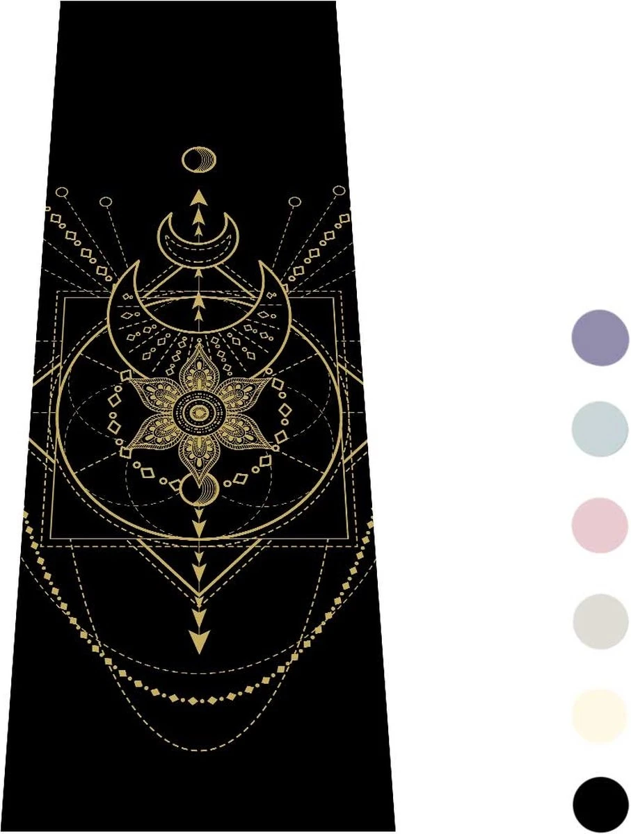 Love Generation ● Design Yoga Mat ● Fitness Mat ● Sacred Print ● Zwart 3 Love Generation ● Design Yoga Mat ● Fitness Mat ● Sacred Print ● Zwart