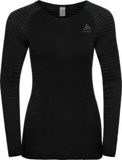 Odlo Bl Top Crew Neck L/S Performance Light Dames Thermoshirt - Black - Maat S