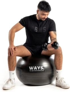 WAYS. Fitnessbal - Inclusief Pomp - Zwart - 75 Cm 8 WAYS. Fitnessbal - Inclusief Pomp - Zwart - 75 Cm -Merkloos Winkel 920x1200 11