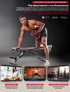 Sportstech BRT400 | Opklapbare Halterbank | Compleet Opgebouwd Geleverd | Buiktrainer | Veilig Vergrendelsysteem -Merkloos Winkel 923x1200 14