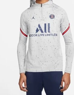 Nike PSG Paris Saint Germain X Jordan Strike Drill Top Trainingstrui Grijs - Maat M - Heren - Voetbaltrui