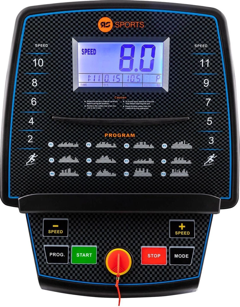 RS Sports Loopband Run 10 - Inklapbaar - Hardloopband - Loopbanden 10 RS Sports Loopband Run 10 - Inklapbaar - Hardloopband - Loopbanden - Afbeelding 8