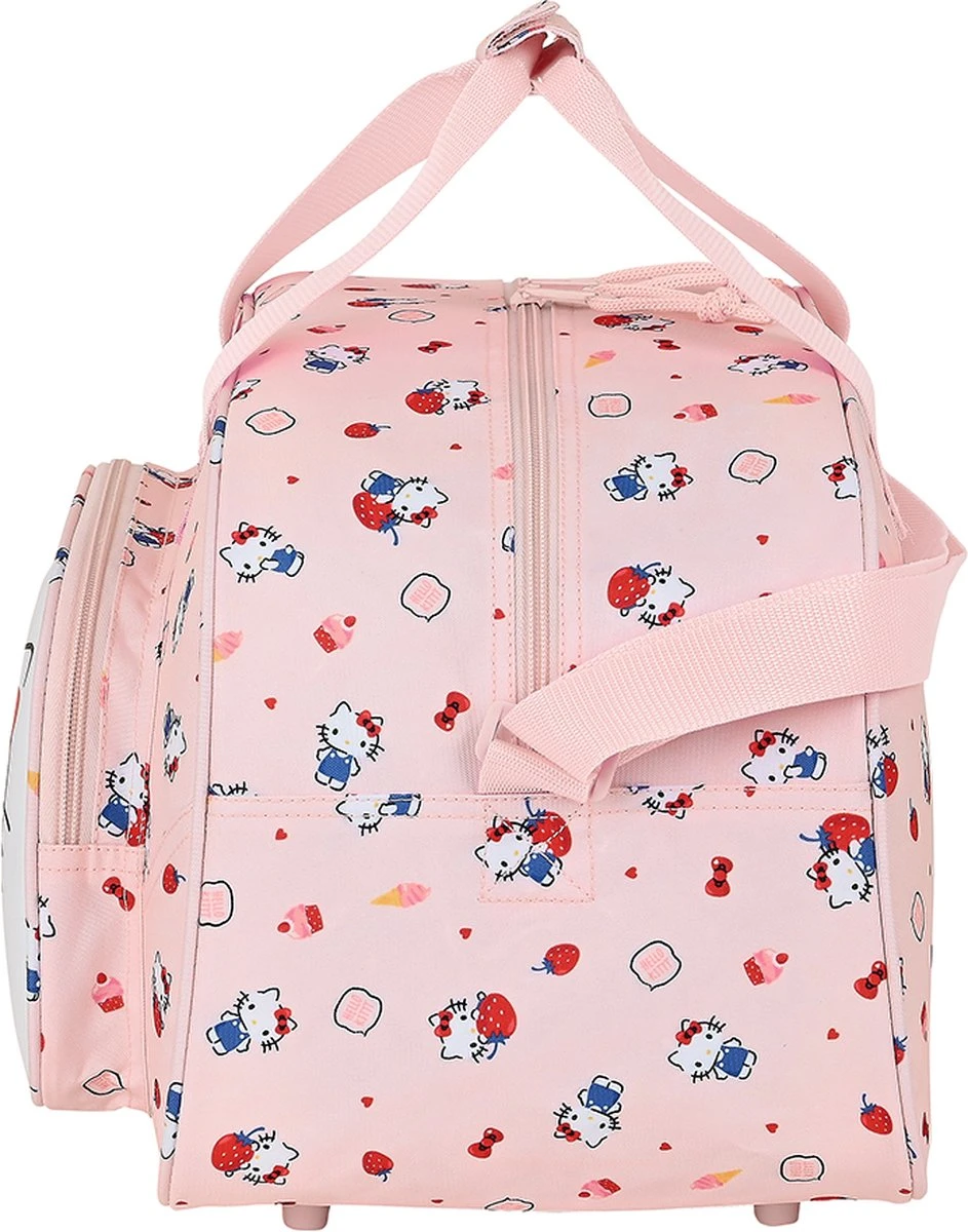 Sporttas Hello Kitty Happiness Girl Roze Wit (40 X 24 X 23 Cm) 6 Sporttas Hello Kitty Happiness Girl Roze Wit (40 X 24 X 23 Cm) - Afbeelding 4