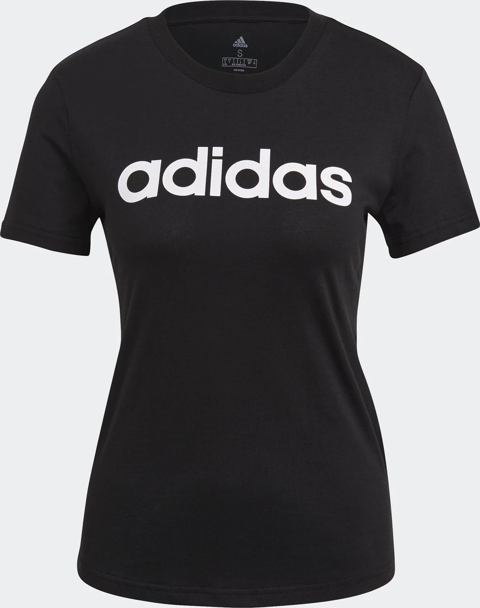 Adidas W LIN T Dames Sportshirt - Zwart - Maat L 3 Adidas W LIN T Dames Sportshirt - Zwart - Maat L