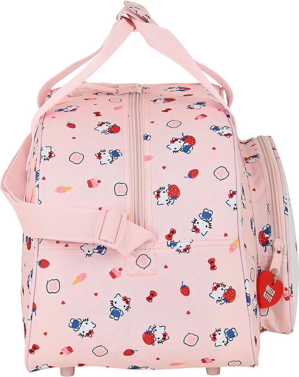 Sporttas Hello Kitty Happiness Girl Roze Wit (40 X 24 X 23 Cm) 4 Sporttas Hello Kitty Happiness Girl Roze Wit (40 X 24 X 23 Cm) - Afbeelding 2