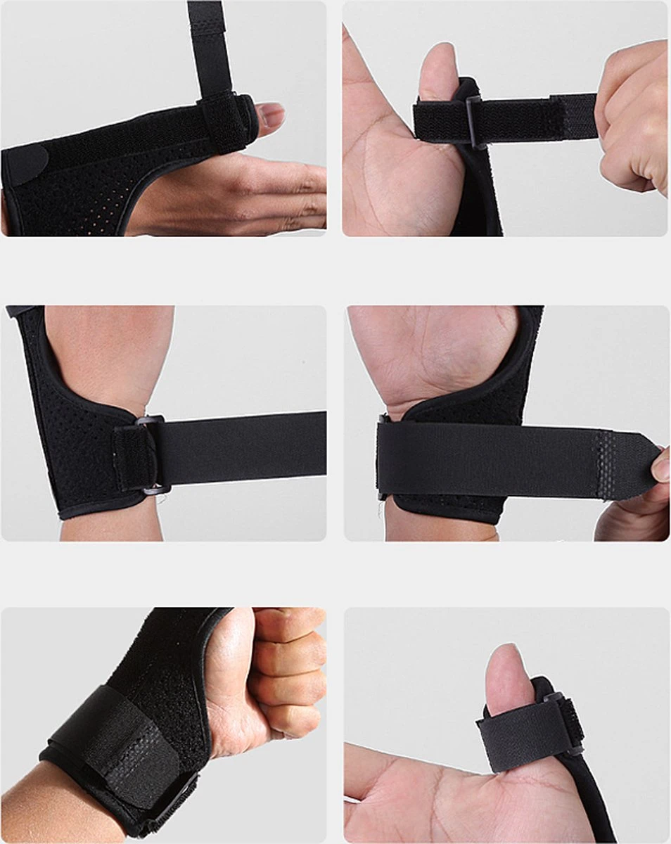 Merkloos Allernieuwste Duimbeschermer MET Stalen Spalk - Verstelbare Duim Brace - Pols Palm Duim Vinger Berscherming Sport Bandage DuimBrace- Zwart 5 Merkloos Allernieuwste Duimbeschermer MET Stalen Spalk - Verstelbare Duim Brace - Pols Palm Duim Vinger Berscherming Sport Bandage DuimBrace- Zwart - Afbeelding 3