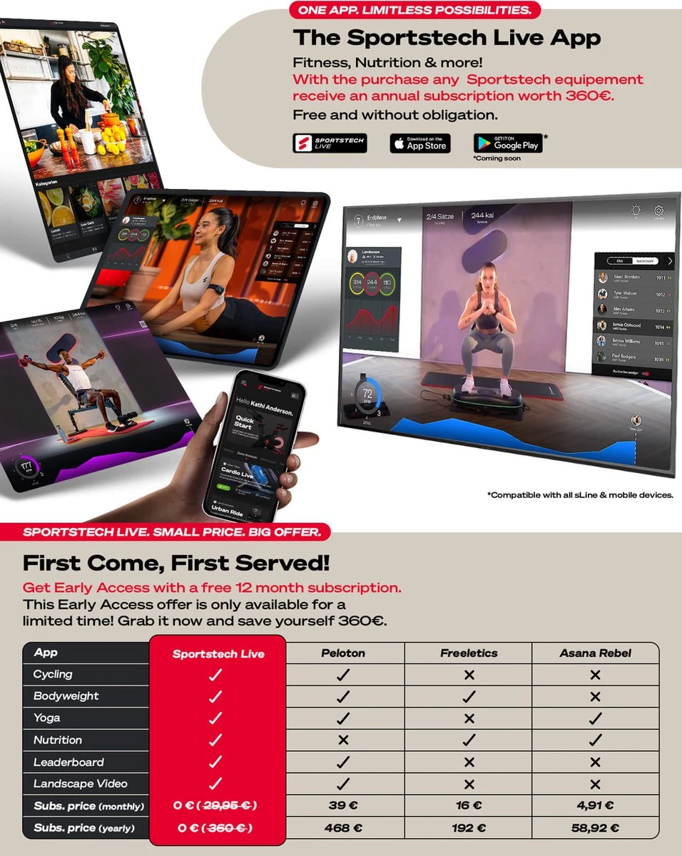 Sportstech Germany - 4D-trilplaat VP400 Met Uniek Gebogen Ontwerp 9 Sportstech Germany - 4D-trilplaat VP400 Met Uniek Gebogen Ontwerp - Afbeelding 7