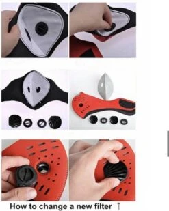 Hoge Kwaliteit Masker Zwart - Voor Op De Fiets Of Motor - Ademend Ventielmasker - Fijnstof Mondkapje Sportmask -Merkloos Winkel 959x1200 27