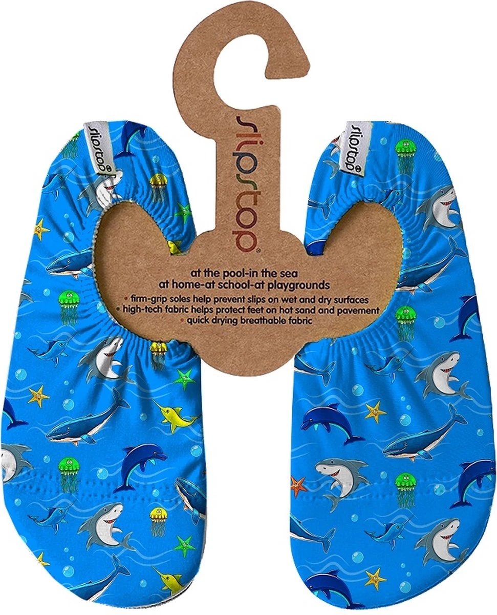 Slipstop Olympos - Blauw Met Gekleurde Visjes 3 Slipstop Olympos - Blauw Met Gekleurde Visjes