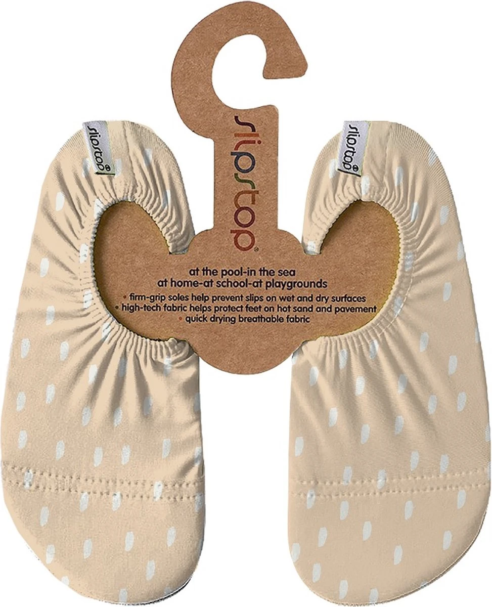 Slipstop Punto - Beige Met Witte Dots 3 Slipstop Punto - Beige Met Witte Dots