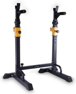 KIMO DIRECT Squat Rack - Squat Rek - Verstelbaar In 16 Standen - Haltersteunen - Bankdrukken - Belastbaar Tot 300KG