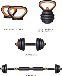 Active Panther Dumbbell Set 40 Kg - Zwart/Oranje Verstelbare Halter, Dumbbell & Kettlebell Stang 40 Kg Totaal -Merkloos Winkel 985x1200 11